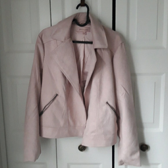 Pink suede Jacket - Picture 1 of 2